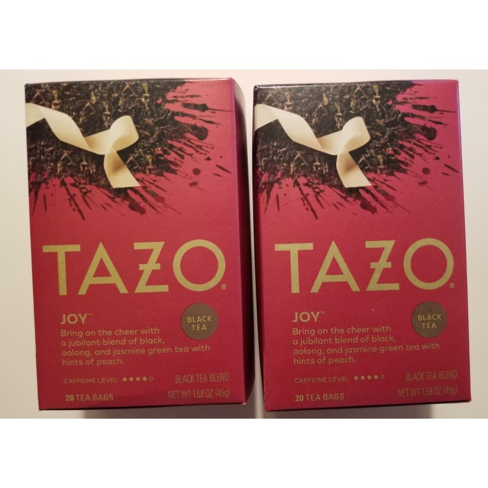Tazo JOY Tea Bags Blend of Black, Oolong & Jasmine Green Tea 2 Boxes